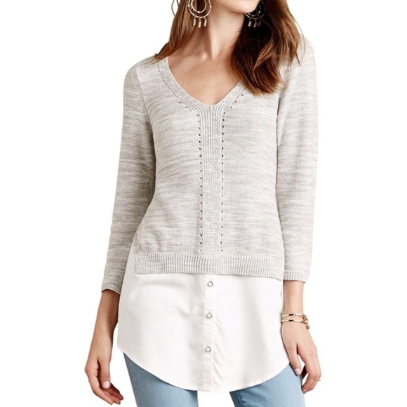 Anthropologie Sweaters - Anthropologie Moth Layered Aselin Pullover
